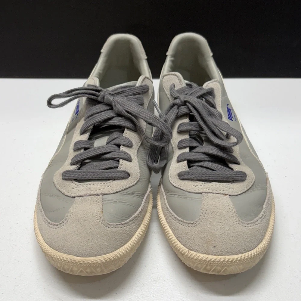 Puma Super Liga Suede & Leather Men's Sneakers - Gray with Cream Sole US9